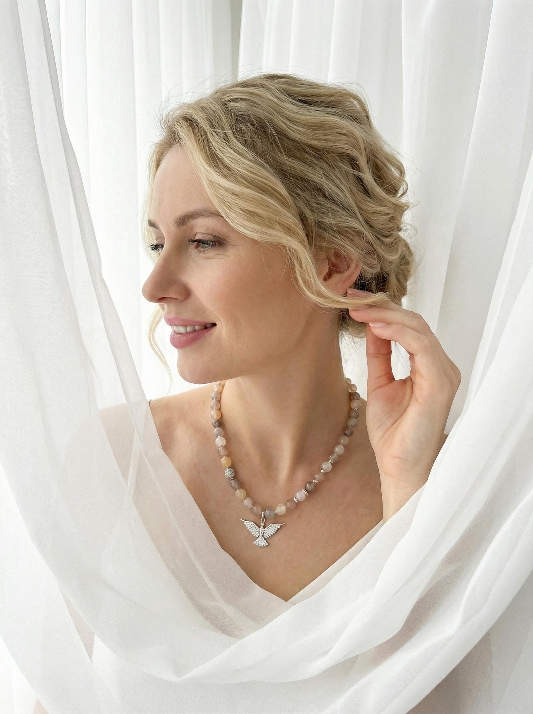 Mira -ferskenfarget agat